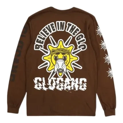 Believe in the Glo Long Sleeve Tee Brown