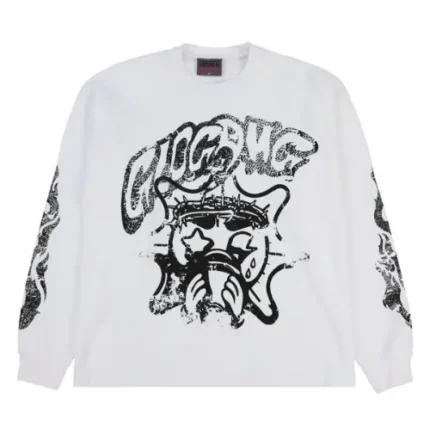 Eroded Glo Gang Thermal Long Sleeve White